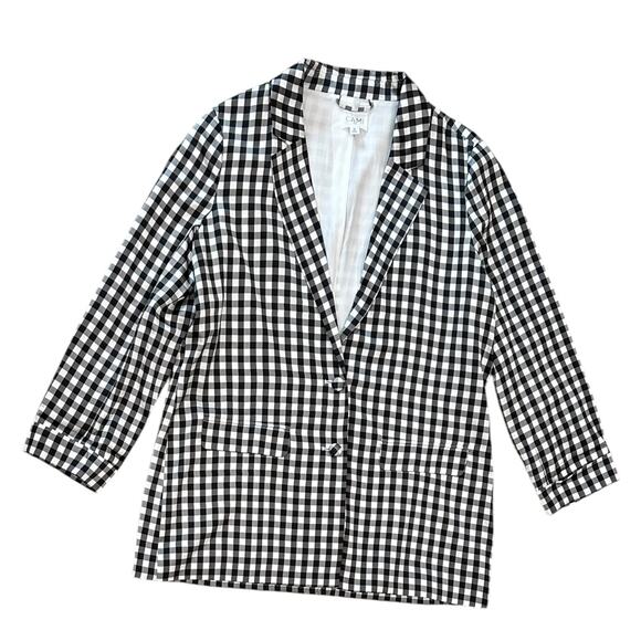 New Cami NYC Owen Blazer In B&W Gingham - Picture 7 of 7